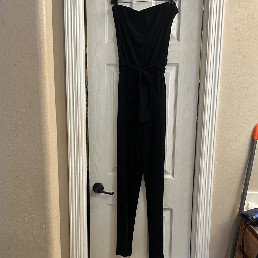 Forever 21 Black Strapless Jumpsuit